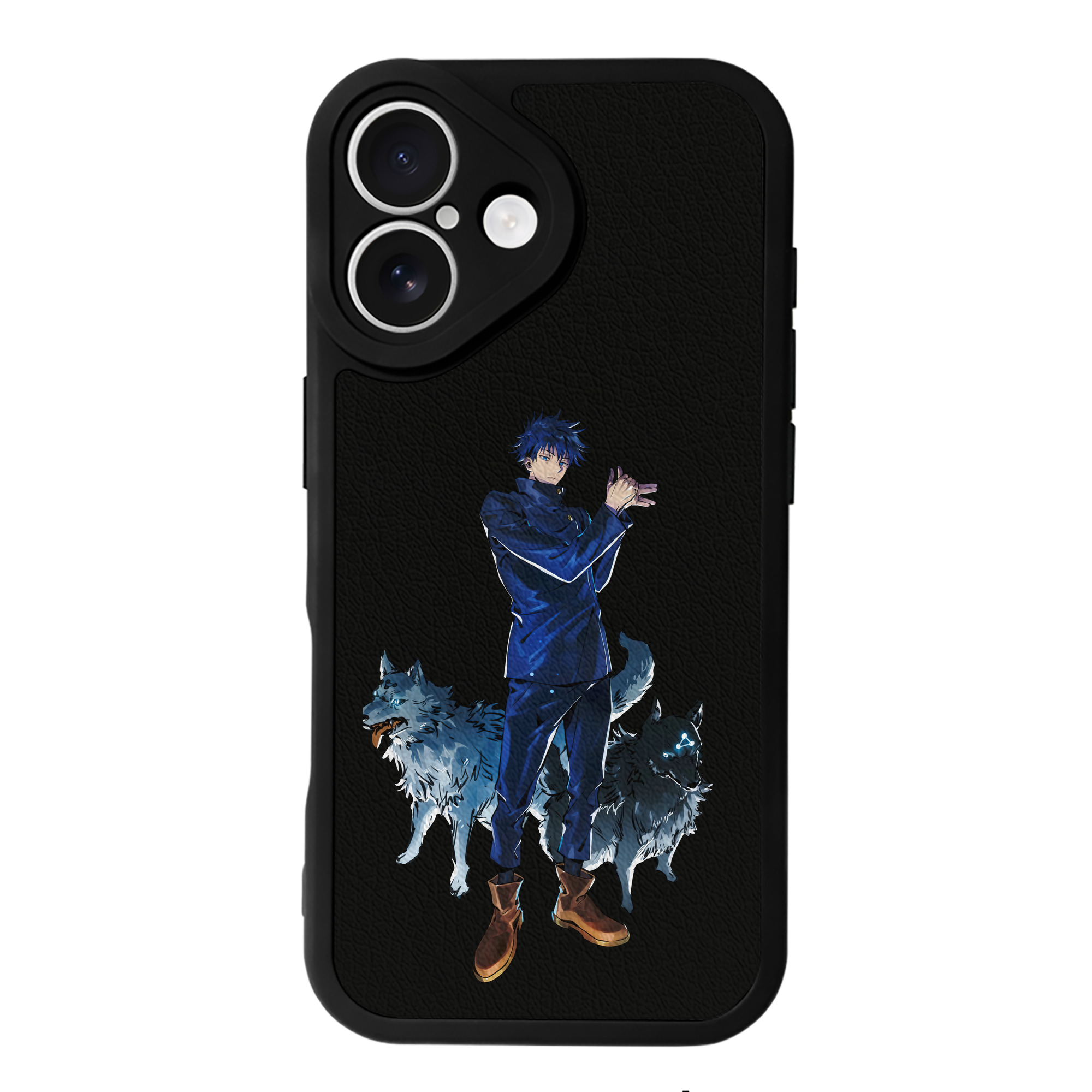 （画像用） 呪術廻戦 Jujutsu Kaisen 【iPhone 16シリーズ対応】シリコンスマホケース（レザー調） 材質：シリコン